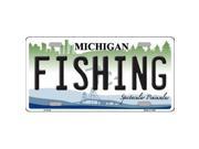 Smart Blonde LP 6124 Fishing Michigan Metal Novelty License Plate