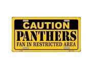 Smart Blonde LP 2657 Caution Panthers Metal Novelty License Plate