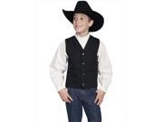 Scully RW041K BLK M Kids Rangewear Frontier Vest Black Medium