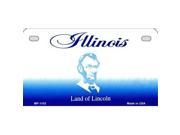 Smart Blonde MP 1103 Illinois State Background Metal Novelty Motorcycle License Plate