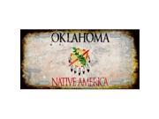 Smart Blonde LP 8153 Oklahoma State Background Rusty Novelty Metal License Plate