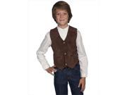 Scully 2002 67 S Leather Kids Vest Espresso Boar Suede Small