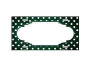 Smart Blonde LP 7409 Green White Small Dots Scallop Print Oil Rubbed Metal Novelty License Plate
