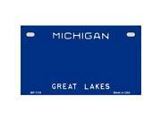 Smart Blonde MP 1119 Michigan State Background Metal Novelty Motorcycle License Plate