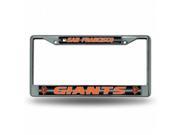Rico Industries RIC FCGL6301 San Francisco Giants MLB Bling Glitter Chrome License Plate Frame