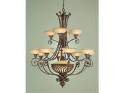 Feiss F1918 12 1BRB Stirling Castle Collection British Bronze 12 Light two tier Chandelier