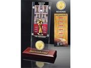 Chicago Bulls 6 time NBA Champions Ticket Bronze Coin Acrylic Desk Top