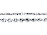 Doma Jewellery SSSSN06824 Stainless Steel Necklace Rope Style 3.6 mm. Length 20 2 24 in.