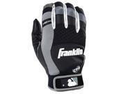 Franklin Sports 21303F1 X Vent Pro Youth Small Batting Gloves Black Gray