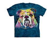 The Mountain 1038292 Colorful Bulldog T Shirt Large