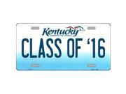 Smart Blonde LP 6788 Class Of 16 Kentucky Novelty Metal License Plate