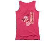 Trevco Courage The Cowardly Dog Running Scared Juniors Tank Top Hot Pink Large