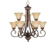 Maxim Lighting 11177EVOI Brighton 9 Light Chandelier Oil Rubbed Bronze