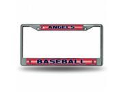 Rico Industries RIC FCGL4001 Los Angeles Angels MLB Bling Glitter Chrome License Plate Frame