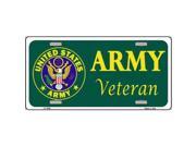 Smart Blonde LP 1855 Army Veteran Metal Novelty License Plate