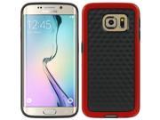 DreamWireless FTCSAMS6EG BKRD Samsung Galaxy S6 Edge Fusion Candy Case Black Tpu Plus Red Pc