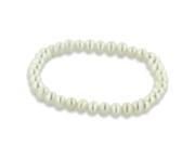 SuperJeweler Elastic Baby Pearl Bracelet 4 in.