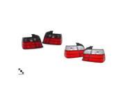 Bimmian DRL462C4A Depo Clear Red Tail Light Lenses For BMW 3 Series Sedan 2002 2005 E46