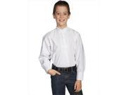 Scully 500020K WHT S Kids Pleated Wah Maker Front Long Sleeve Shirt White Small