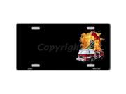 Smart Blonde LP 3777 Fire Engine Flames Flaming Ax Offset Metal Novelty License Plate