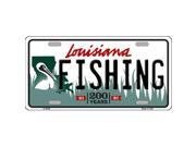 Smart Blonde LP 6206 Fishing Louisiana Novelty Metal License Plate