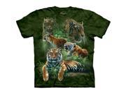 The Mountain 1033013 Jungle Tigers T Shirt Extra Large