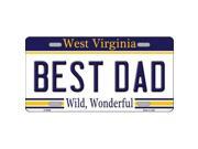 Smart Blonde LP 6509 Best Dad West Virginia Novelty Metal License Plate