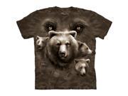 The Mountain 1034392 Bear Eyes T Shirt Large