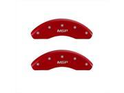 MGP Caliper Covers 21174SMGPRD MGP Red Caliper Covers Engraved Front Rear Set of 4