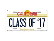 Smart Blonde LP 6835 Class of 17 California Novelty Metal License Plate