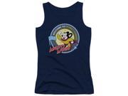 Trevco Mighty Mouse Planet Cheese Juniors Tank Top Navy Medium
