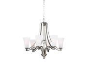 MurrayFeiss F3075 6SN Evington 6 Light Chandelier In Satin Nickel