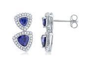 Doma Jewellery SSEZ813 Sterling Silver Earrings With Micro Set CZ 3.5 g.