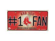 Rico LP 623 Red Sox Fan Metal Novelty License Plate