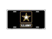 U.S. Army Logo Centered Metal License Plate