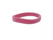 Bulk Buys Wm001 Cherish Survivor Dark Pink Silicone Bracelet Pack Of 36