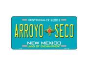 Smart Blonde LP 1534 Arroyo Seco New Mexico Metal License Plate