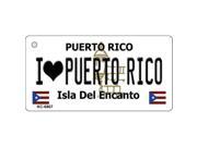 Smart Blonde KC 6867 I Love Puerto Rico Flag Novelty Key Chain