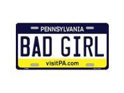 Smart Blonde LP 6066 Bad Girl Pennsylvania State Background Novelty Metal License Plate