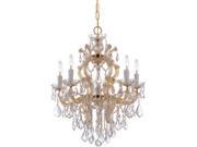 Crystorama Lighting 4435 GD CL S Maria Theresa Chandelier Polished Gold
