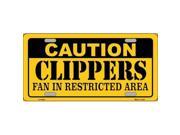 Smart Blonde LP-2604 Caution Clippers Fan Metal Novelty License Plate Smart Blonde LP-2604 Caution Clippers Fan Metal Novelty License Plate