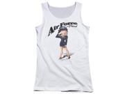Trevco Boop Air Force Boop Juniors Tank Top White Extra Large