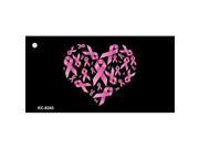 Smart Blonde KC 8243 Pink Ribbons Heart Novelty Key Chain