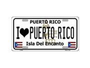 Smart Blonde LP 6867 I love Puerto Rico Metal Novelty License Plate