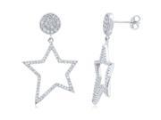 Doma Jewellery SSEZ842 Sterling Silver Earrings With CZ. Star 4.7 g.