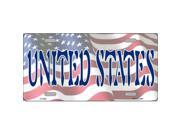 Smart Blonde LP 3662 United States Flag Background Metal Novelty License Plate