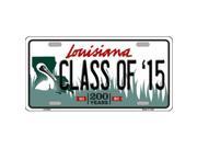 Smart Blonde LP 6202 Class of 15 Louisiana Novelty Metal License Plate