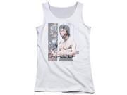 Trevco Bruce Lee Revving Up Juniors Tank Top White Small