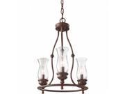 Feiss F2782 3HTBZ Pickering Lane 3 Light Bronze Mini Chandelier