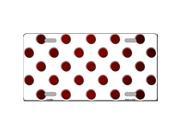 Smart Blonde LP 6964 Red White Dots Oil Rubbed Metal Novelty License Plate
